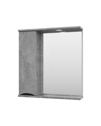 Атлантик - 70 Зеркало с 1 шкаф. серый камень левый