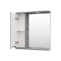 Атлантик - 70 Зеркало с 1 шкаф. серый камень левый