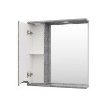 Атлантик - 70 Зеркало с 1 шкаф. серый камень левый