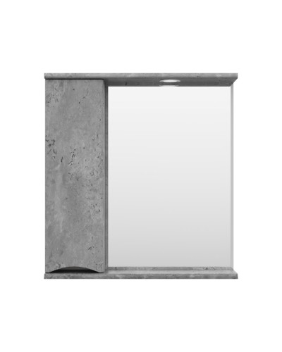 Атлантик - 70 Зеркало с 1 шкаф. серый камень левый