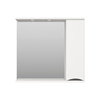 Атлантик - 80 Зеркало с 1 шкаф. белый правый