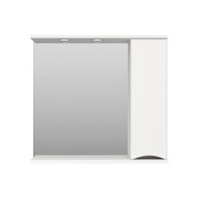 Атлантик - 80 Зеркало с 1 шкаф. белый правый