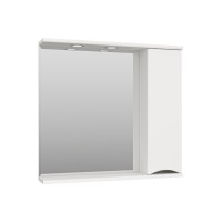 Атлантик - 80 Зеркало с 1 шкаф. белый правый