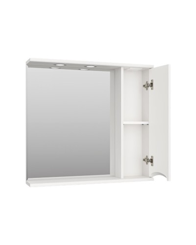 Атлантик - 80 Зеркало с 1 шкаф. белый правый