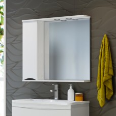 Атлантик - 80 Зеркало с 1 шкаф. белый левый