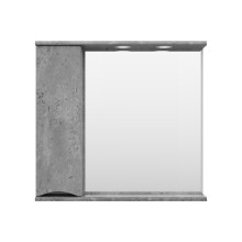 Атлантик - 80 Зеркало с 1 шкаф. серый камень левый