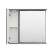 Атлантик - 80 Зеркало с 1 шкаф. серый камень левый