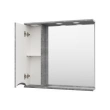 Атлантик - 80 Зеркало с 1 шкаф. серый камень левый