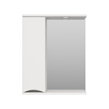 Атлантик - 60 Зеркало с 1 шкаф. белый левый