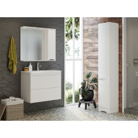 Атлантик - 60 Зеркало с 1 шкаф. белый правый