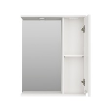 Атлантик - 60 Зеркало с 1 шкаф. белый правый