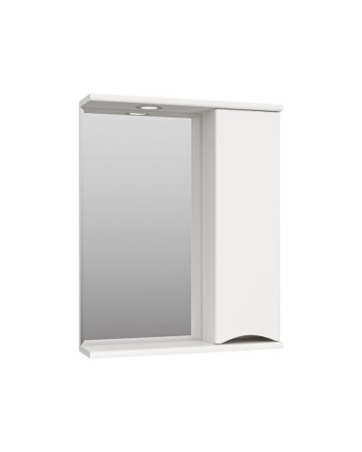 Атлантик - 60 Зеркало с 1 шкаф. белый правый