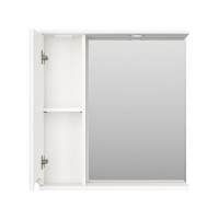 Атлантик - 70 Зеркало с 1 шкаф. белый левый