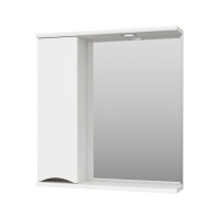 Атлантик - 70 Зеркало с 1 шкаф. белый левый