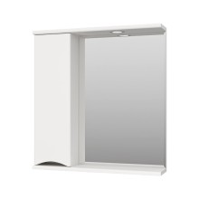 Атлантик - 70 Зеркало с 1 шкаф. белый левый