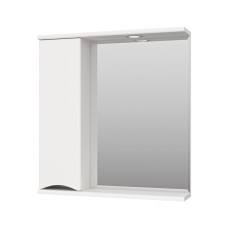 Атлантик - 70 Зеркало с 1 шкаф. белый левый