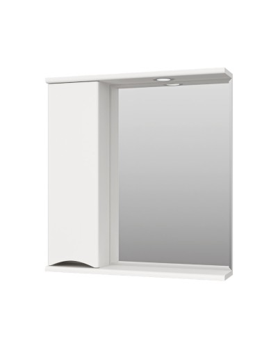 Атлантик - 70 Зеркало с 1 шкаф. белый левый