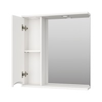 Атлантик - 70 Зеркало с 1 шкаф. белый левый
