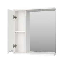 Атлантик - 70 Зеркало с 1 шкаф. белый левый