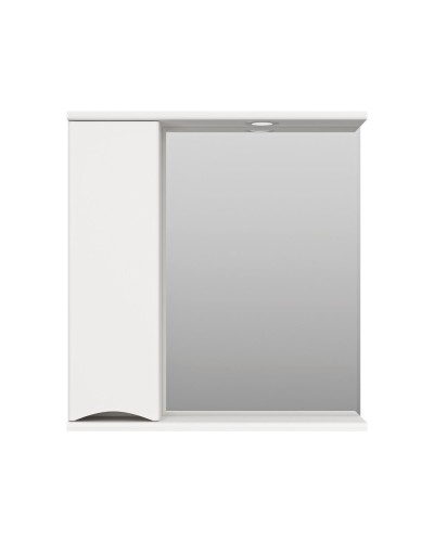 Атлантик - 70 Зеркало с 1 шкаф. белый левый