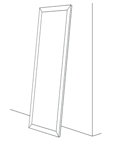 Зеркало Evoform Definite Floor 197х78 BY 6002 в багетной раме - Серебряный дождь 70 мм