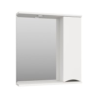 Атлантик - 70 Зеркало с 1 шкаф. белый правый