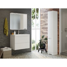 Атлантик - 70 Зеркало с 1 шкаф. белый правый