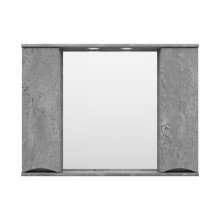 Атлантик -100 Зеркало с 2 шкаф. серый камень