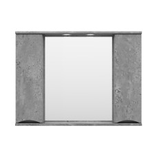 Атлантик -100 Зеркало с 2 шкаф. серый камень