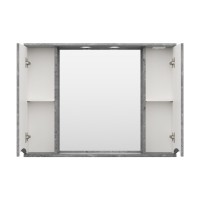 Атлантик -100 Зеркало с 2 шкаф. серый камень