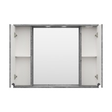 Атлантик -100 Зеркало с 2 шкаф. серый камень