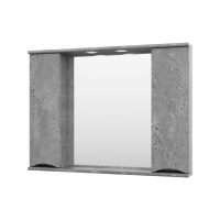 Атлантик -100 Зеркало с 2 шкаф. серый камень