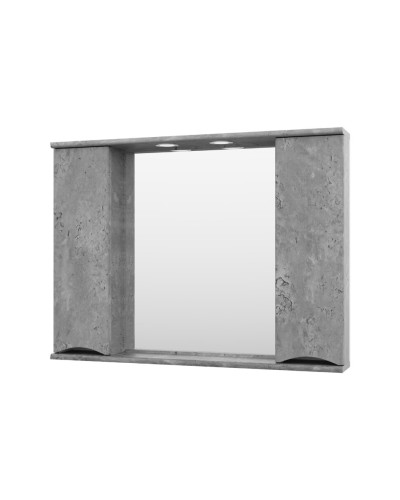 Атлантик -100 Зеркало с 2 шкаф. серый камень