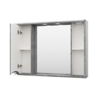 Атлантик -100 Зеркало с 2 шкаф. серый камень