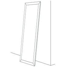 Зеркало Evoform Definite Floor 201х111 BY 6019 в багетной раме - Золотые дюны 90 мм