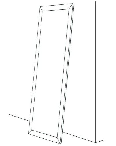 Зеркало Evoform Definite Floor 201х111 BY 6019 в багетной раме - Золотые дюны 90 мм