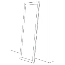 Зеркало Evoform Definite Floor 201х81 BY 6007 в багетной раме - Золотые дюны 90 мм