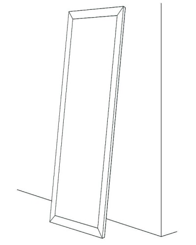 Зеркало Evoform Definite Floor 201х81 BY 6007 в багетной раме - Золотые дюны 90 мм