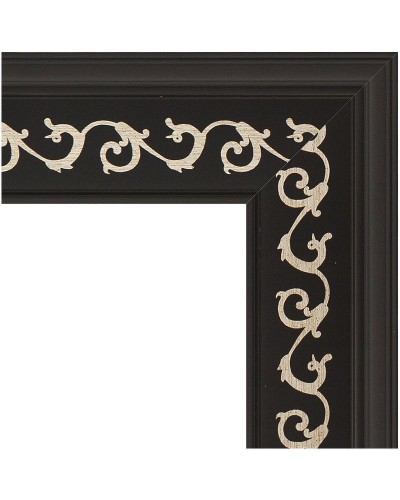 Зеркало Evoform Exclusive Floor 199х80 BY 6108 с фацетом в багетной раме - Черный ардеко 81 мм