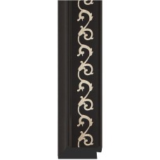 Зеркало Evoform Exclusive Floor 199х80 BY 6108 с фацетом в багетной раме - Черный ардеко 81 мм