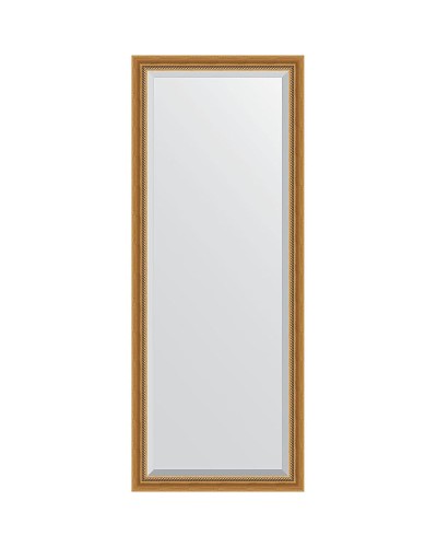 Зеркало Evoform Exclusive Floor 198х78 BY 6101 с фацетом в багетной раме - Состаренное золото с плетением 70 мм