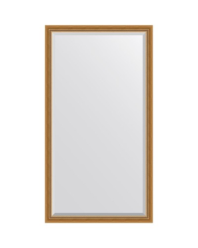 Зеркало Evoform Exclusive Floor 198х108 BY 6141 с фацетом в багетной раме - Состаренное золото с плетением 70 мм