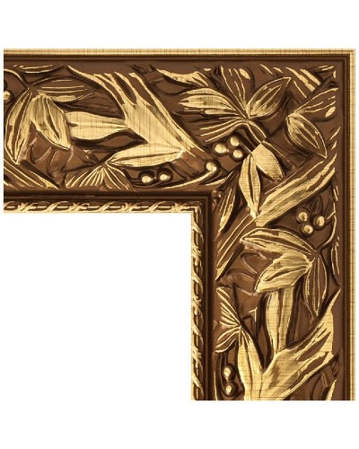 Зеркало Evoform Exclusive Floor 203х114 BY 6164 с фацетом в багетной раме - Византия золото 99 мм