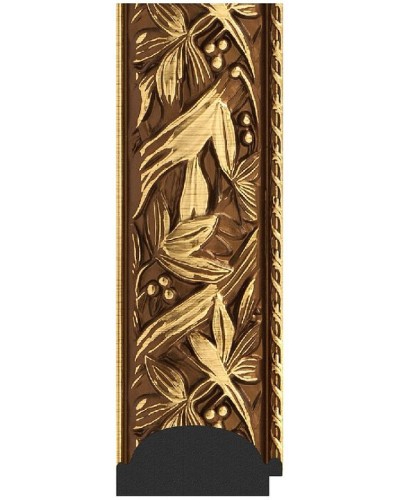 Зеркало Evoform Exclusive Floor 203х114 BY 6164 с фацетом в багетной раме - Византия золото 99 мм