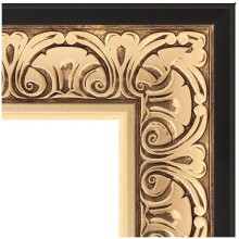 Зеркало Evoform Exclusive Floor 205х115 BY 6173 с фацетом в багетной раме - Барокко золото 106 мм