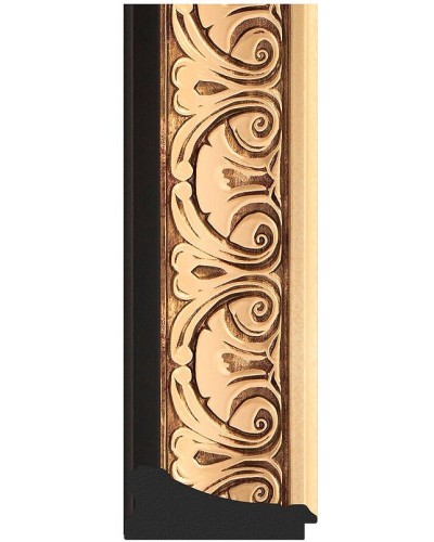 Зеркало Evoform Exclusive Floor 205х115 BY 6173 с фацетом в багетной раме - Барокко золото 106 мм