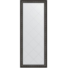 Зеркало Evoform Exclusive-G Floor 199х80 BY 6308 с гравировкой в багетной раме - Черный ардеко 81 мм