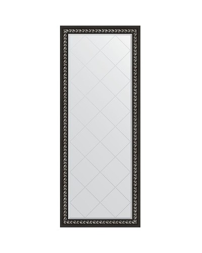 Зеркало Evoform Exclusive-G Floor 199х80 BY 6308 с гравировкой в багетной раме - Черный ардеко 81 мм