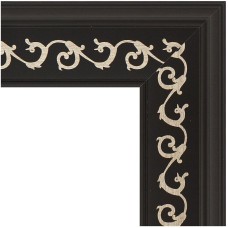 Зеркало Evoform Exclusive-G Floor 199х80 BY 6308 с гравировкой в багетной раме - Черный ардеко 81 мм