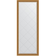 Зеркало Evoform Exclusive-G Floor 198х78 BY 6301 с гравировкой в багетной раме - Состаренное золото с плетением 70 мм